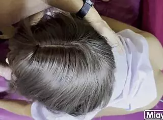 Thai Student in Uniform Cries Out During Intense Action