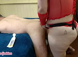 curious goddess feels intense pleasure eating her stepson during christmas inversion