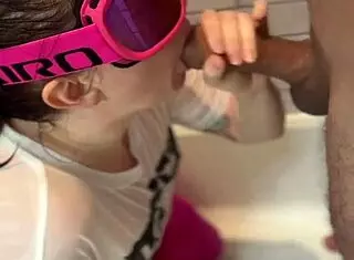 Rough Dickflash In Bathroom Leads To Cumshot On Face Part 2