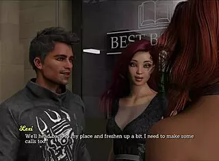 Leap of faith 100 in hentai anime game with big tits