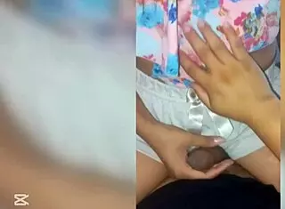 sleepover with 18-year-old stepsister’s perfect tits turns wild in homemade clip