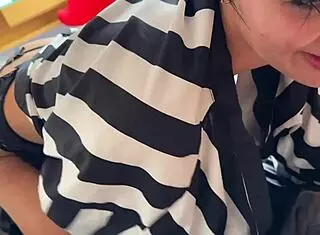 Perfect Latina teen gives morning blowjob with rough POV sex.