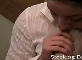 Lesbians Suck Stocking Covered Toes in BDSM