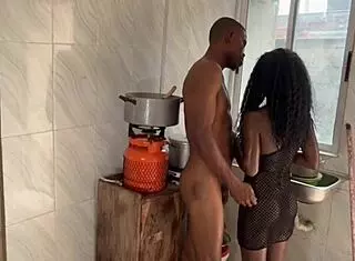 i made her pussy squirt in the kitchen while riding my big cock