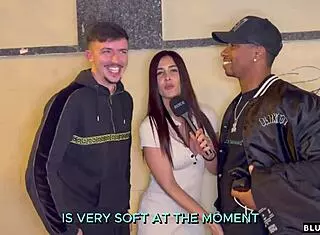 Street ends in hard amateur threesome with bbc