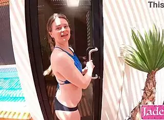 I fuck her while she texts her man cum covered!