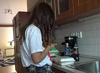 Big tits redhead doggystyle creampie pov