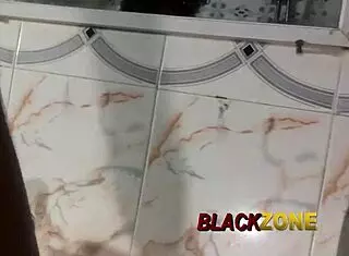 Boldly Fuck Stepmother in Bathroom with Beautiful Ebony Ass