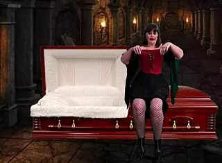 Granny vampyra enjoys strapon stroking sessions.