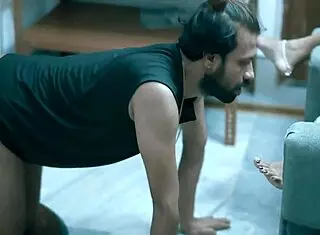 Sexy Indian wife desperately wants creampie from husband's friend in 3some!