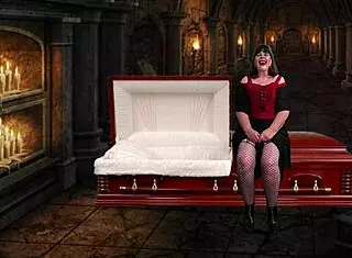 Granny vampyra enjoys strapon stroking sessions.