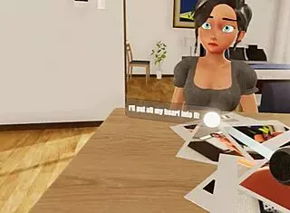 bold voyeur watches brunette's pussy in vr peepshow