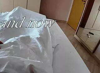 Stepson intensely dreams of naked stepmom's big natural tits and blowjob.