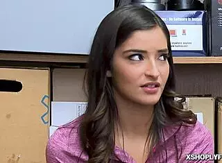 Shoplyfter Emily Willis gets fed mouthful of monster cock while riding