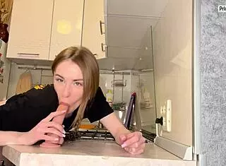 Tearing panties for easier self-pleasure