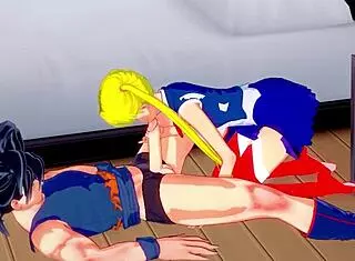 hentai sailor moon sucks gokus dick eagerly