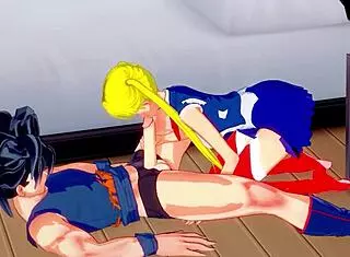 hentai sailor moon sucks gokus dick eagerly
