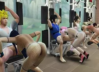 Hey, wanna see Naruto hentai with Hinata and Sakura in erotic workout gear?