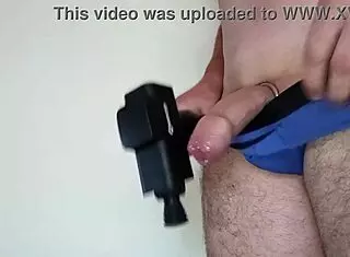 Vibro Cumshot Close Up In Bedroom