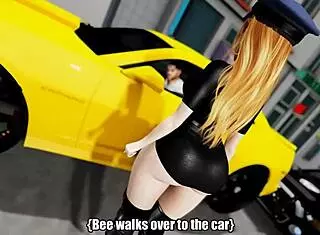 Bee Blakewell in boob patrol promo game