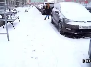 Debt4k Redhead Russian Calms Loan Agent with Rough Doggystyle Sex