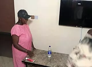 From Bottle Flip Game To Intense Banging Of Big Black Cock With Big Boobs And Big Ass Bitch Leading To Creampie