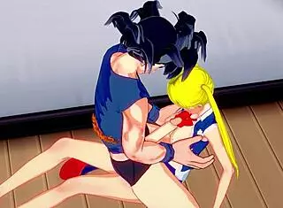 hentai sailor moon sucks gokus dick eagerly