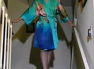 Luna Lain Strips On Stairs, Ripping Clothes And Playing With Pussy