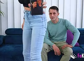 Spanish brunette introduces boyfriend and they have sex