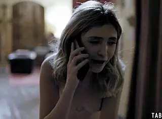 babysitter fucks while chatting with boyfriend