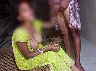 Indian village cute girlfriend shows off skinny body in massage