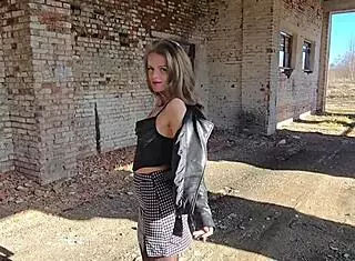 Shooting Reels Turns Into Face Fucking In Abandoned Spot