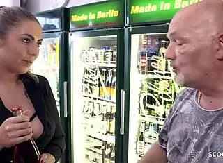 Old Man Egon Fucks German Mia's Big Tits And Ass In Kiosk Hardcore Scene