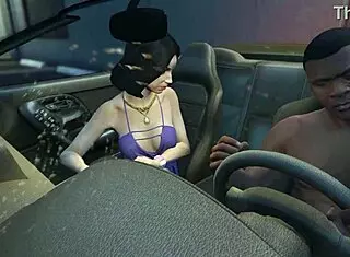 Franklin fucks hooker intensely in car.