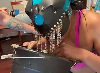 extreme puking and facefucking scene