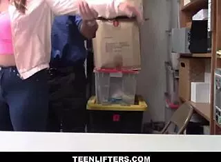 Teenlifters shoplifter skylar snow strip searched by guard for police deal