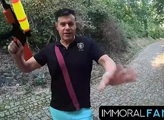 Soggy Czech Cutie Drops Panties for American Hunks