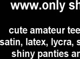 Amateur Brunette Babe Shows New Pvc Panties